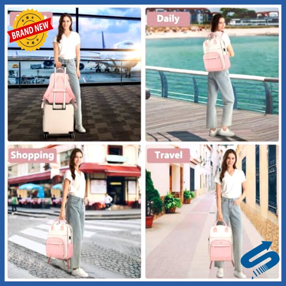 Laptop Backpack Waterproof Anti-theft USB Charger Travel Business Casual Bookbag - Picture 6 of 6